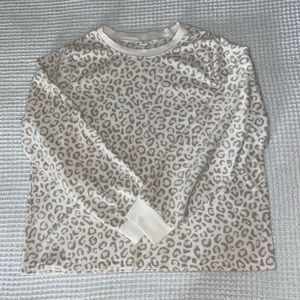 Old Navy Women’s Cream Cheetah SweatSuit Size Large 246/BDHS